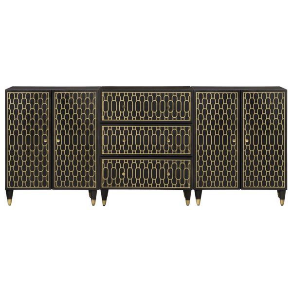 vidaXL skabe 3 stk. 60x33x75 cm massivt mangotr&aelig;