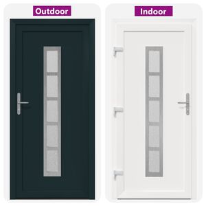 vidaXL Hovedd&oslash;r Antracit 88 x 200 cm PVC
