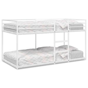 vidaXL k&oslash;jeseng uden madras 75x190 cm st&aring;l hvid