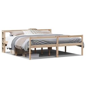 vidaXL seniorseng med sengegavl 180x200 cm massivt fyrretr&aelig;