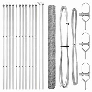 vidaXL Hexagonal hegnsgrundfiks 25 x 1,6 m Galvaniseret st&aring;l S&oslash;lv Mesh