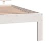 vidaXL sengeramme 120x190 cm Small Double massivt træ hvid