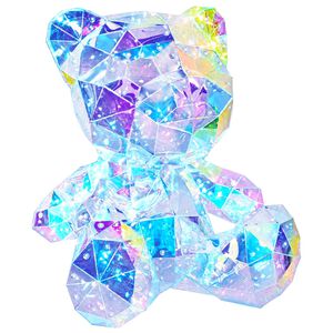 vidaXL Prismatisk iriserende LED-bj&oslash;rn Flerfarvet 32 x 28 x 38 cm