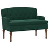 vidaXL L&aelig;nestol med knap tufting M&oslash;rkegr&oslash;n 111 x 65 x 79 cm Fl&oslash;jl