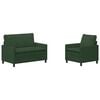 vidaXL Sofa S&aelig;t 2 pcs Jungle Gr&oslash;n Stof