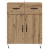 vidaXL Sideboard Artisan Egetr&aelig; 69,5 x 34 x 90 cm Konstrueret tr&aelig;