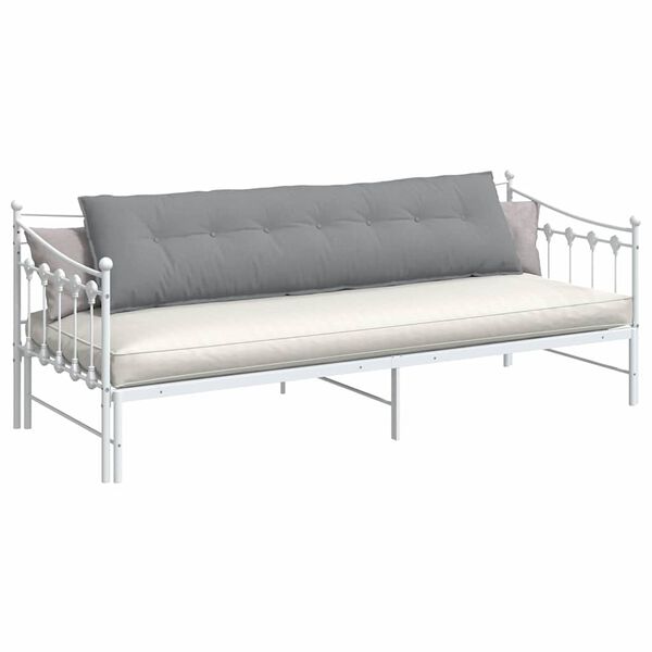 vidaXL Rygpude Lysegr&aring; 200 x 19 x 50 cm Stof