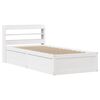 vidaXL sengeramme med sengegavl 90x190 cm massivt fyrretr&aelig; hvid