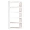 vidaXL bogreol/rumdeler 80x30x167,4 cm massivt fyrretr&aelig; hvid