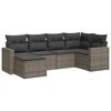 vidaXL sofas&aelig;t til haven 6 dele med hynder polyrattan gr&aring;