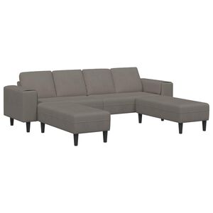 vidaXL Sofa Lysegr&aring; 250 x 188 x 76 cm Velourstof