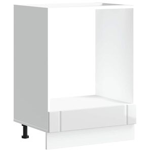 vidaXL ovnskab Lucca konstrueret tr&aelig; hvid h&oslash;jglans