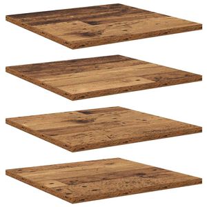 vidaXL Boghylde Br&aelig;t 3 niveauer 4 stk. 40 x 40 x 1,5 cm Brun