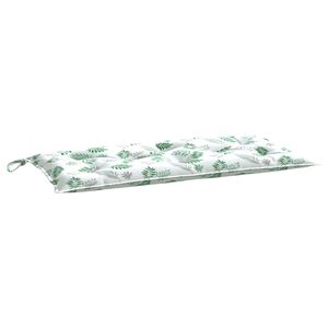 vidaXL hynde til haveb&aelig;nk 100x50x7 cm oxfordstof bladm&oslash;nster