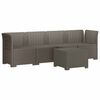 vidaXL 4-personers have-sofa i rattan-look PP Lysegr&aring;