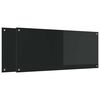 vidaXL Køkken bagvæg 2 pcs Sort 120 x 50 cm hærdet glas