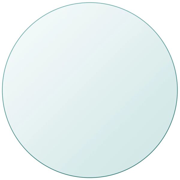 vidaXL bordplade h&aelig;rdet glas rund 700 mm