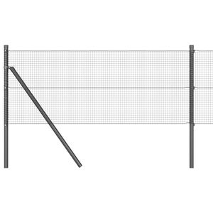 vidaXL Svejset tr&aring;dhegn jordfastg&oslash;relse 50 x 0,5 m PVC-belagt st&aring;l Gr&aring;