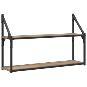 vidaXL V&aelig;ghylde V&aelig;gmonteret Artisan-eg 80 x 21 x 51 cm metal PB