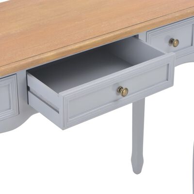 vidaXL konsolbord med 3 skuffer grå