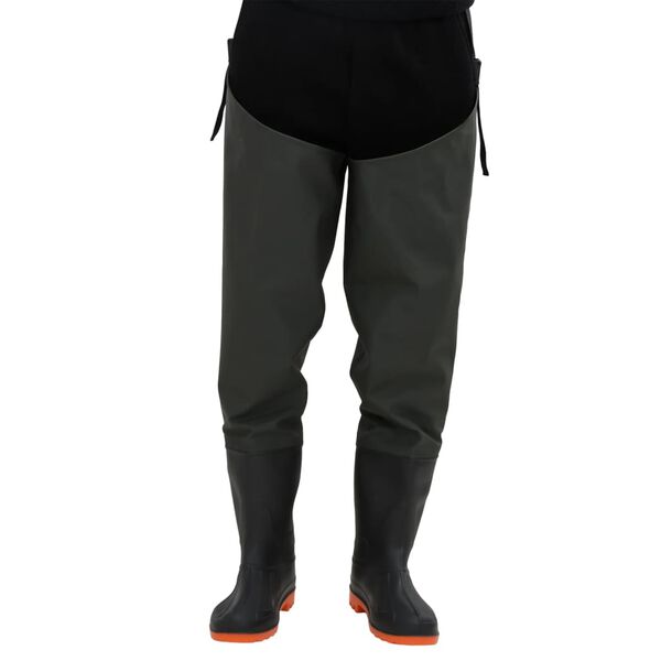 vidaXL hip waders str. 39 m&oslash;rkegr&oslash;n