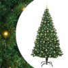 vidaXL Juletr&aelig; med LED-lys 180 cm 300 LED'er Varm hvid PVC og plastik