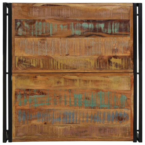 vidaXL sofabord 80x80x35 cm massivt genbrugstr&aelig; flerfarvet