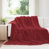 vidaXL Kastet&aelig;pper 6 pcs Bordeaux R&oslash;d 240 x 220 cm Fleece