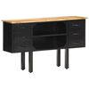 vidaXL sk&aelig;nk 110x30x65 cm massivt ru mangotr&aelig; og st&aring;l