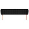 vidaXL sengegavl med kanter 163x23x78/88 cm stof sort