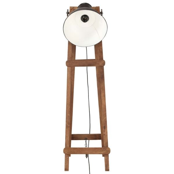 vidaXL gulvlampe E27 massivt mangotr&aelig; sort