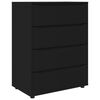 vidaXL Opbevaringsskabe 80 x 48 x 105 cm Konstrueret tr&aelig; Sort