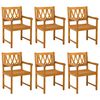 vidaXL Udend&oslash;rs b&aelig;nk 6 pcs Naturfarvet 56 x 55,5 x 90 cm