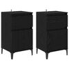 vidaXL Natskab 2 stk. Sort eg 40 x 35 x 70 cm Konstrueret tr&aelig;