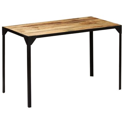vidaXL spisebord massivt ru mangotræ og stål 120 cm