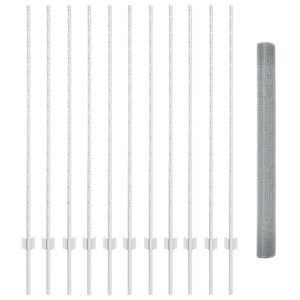 vidaXL Hegn med post S&oslash;lv 1,4 x 25 m St&aring;l