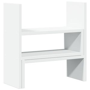 vidaXL hylde til skrivebord 40x17x41 cm konstrueret tr&aelig; hvid