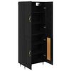 vidaXL Highboard Sort eg 69,5 x 34 x 180 cm Konstrueret tr&aelig;