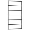 vidaXL skyded&oslash;r 102x205 cm sikkerhedsglas og aluminium sort