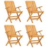 vidaXL Klapstole 4 stk. 61x67x90 cm Massivt tr&aelig; teaktr&aelig;