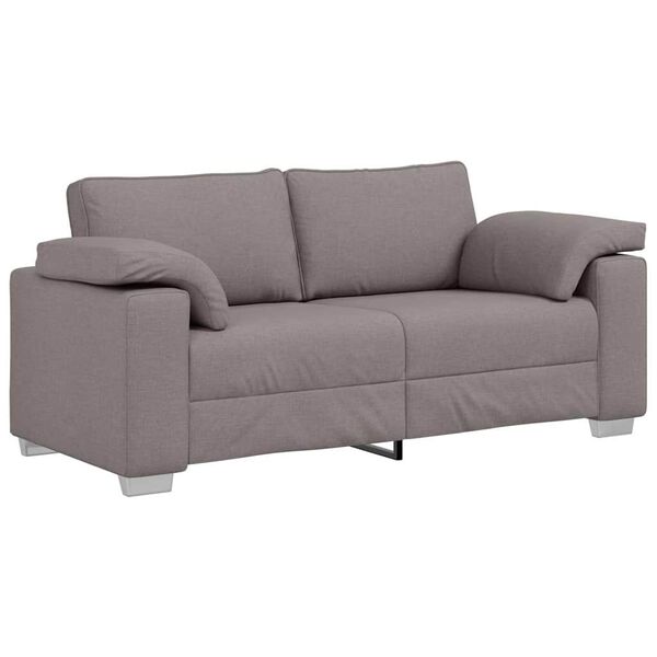 vidaXL Sofa 140cm Gr&aring;brun Stof