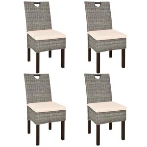 vidaXL spisebordsstole 4 stk. Kubu-rattan mangotr&aelig;