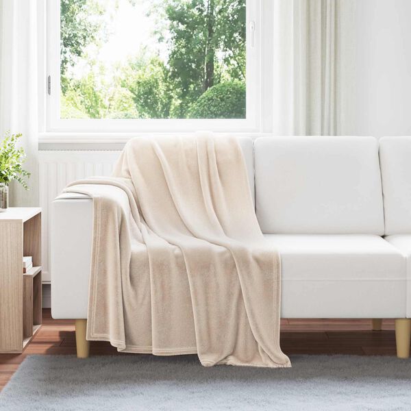 vidaXL Kastet&aelig;pper 6 pcs Beige 130 x 150 cm Fleece