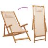 vidaXL strandstole 2 stk. foldbar stof og massivt tr&aelig; beige