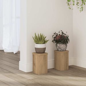 vidaXL plantestativer 2 stk. 10x10x18 cm konstrueret tr&aelig; egetr&aelig;sfarvet