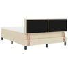vidaXL Box spring seng med madras med LED Creme 160 x 200 cm Stof