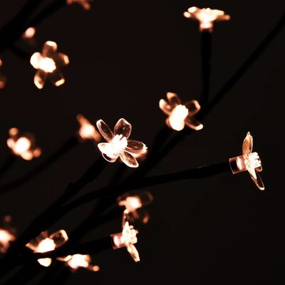 vidaXL kirsebærtræ med LED-lys 300 cm 368 LED'er varmt hvidt lys