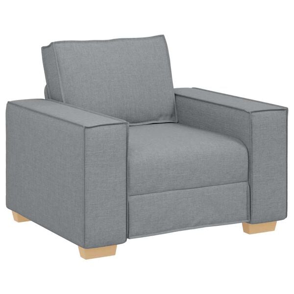 vidaXL Sofa 3 pcs Lysegr&aring; 220 x 80 x 84 cm Linned-blandet stof