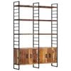 vidaXL bogreol i 4 niveauer 124x30x180 cm massivt genbrugstr&aelig;