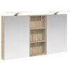 vidaXL Badev&aelig;relsesskabs&aelig;t 3 pcs 110 x 10,5 x 60,5 cm Konstrueret tr&aelig;